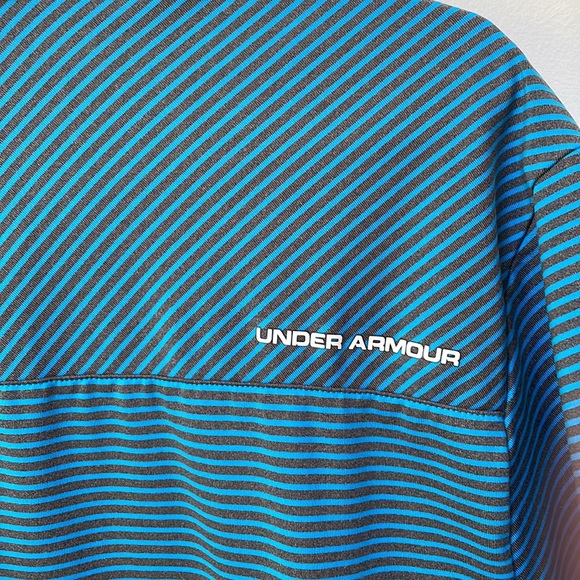 Under Armour Loose Heat Gear Polo large stripe - Picture 6 of 7